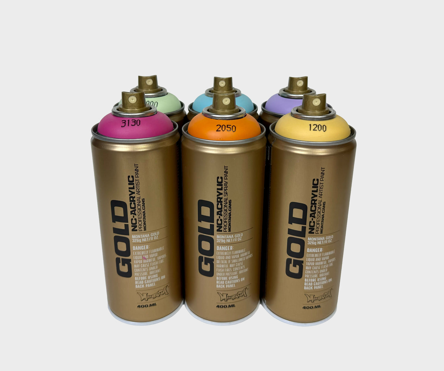 Montana Gold spring lente kleuren 6 pack voordeelpakket spuitbussen lage druk