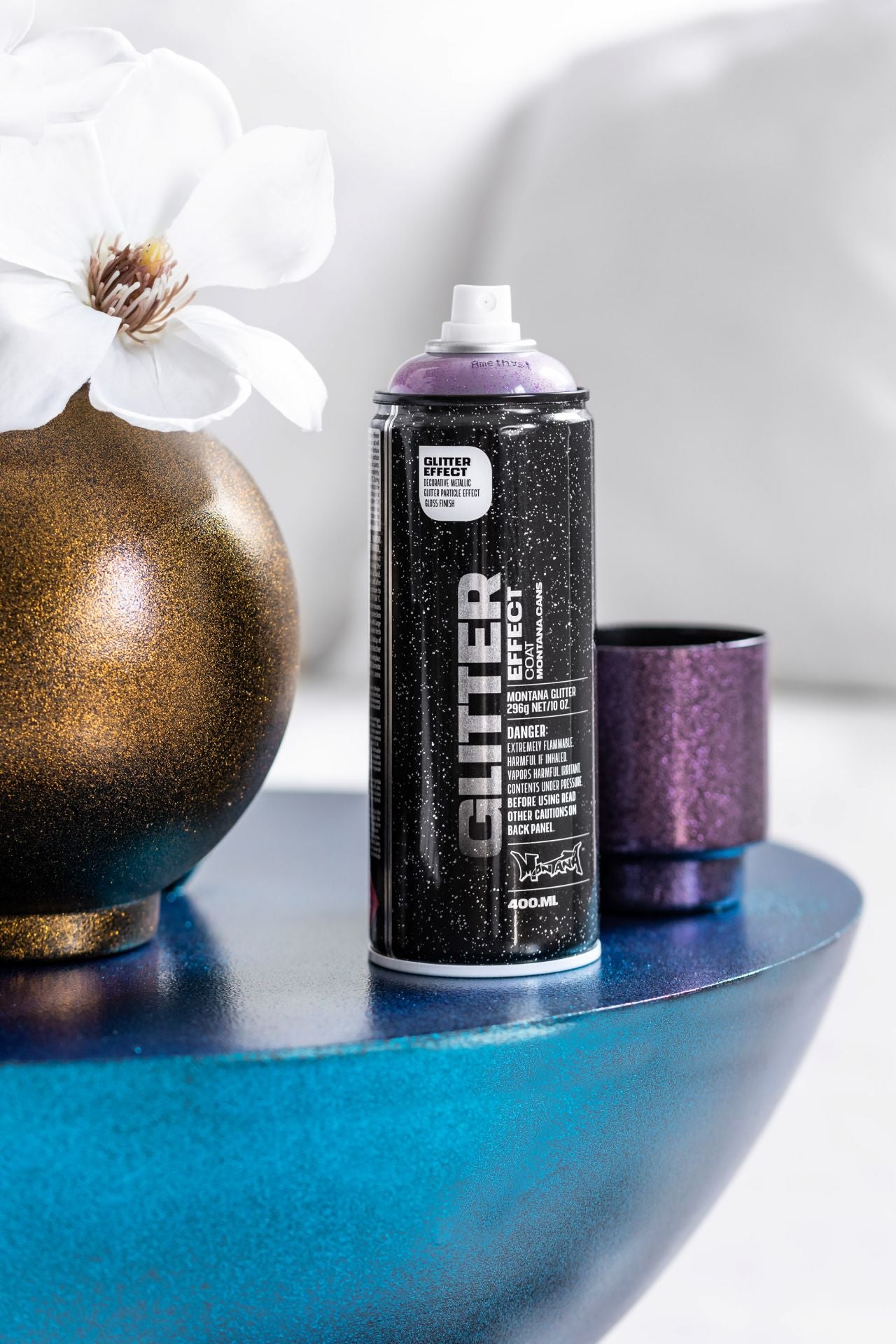 Montana GLITTER Effect spray spuitbus 400ML - Glitter Silver