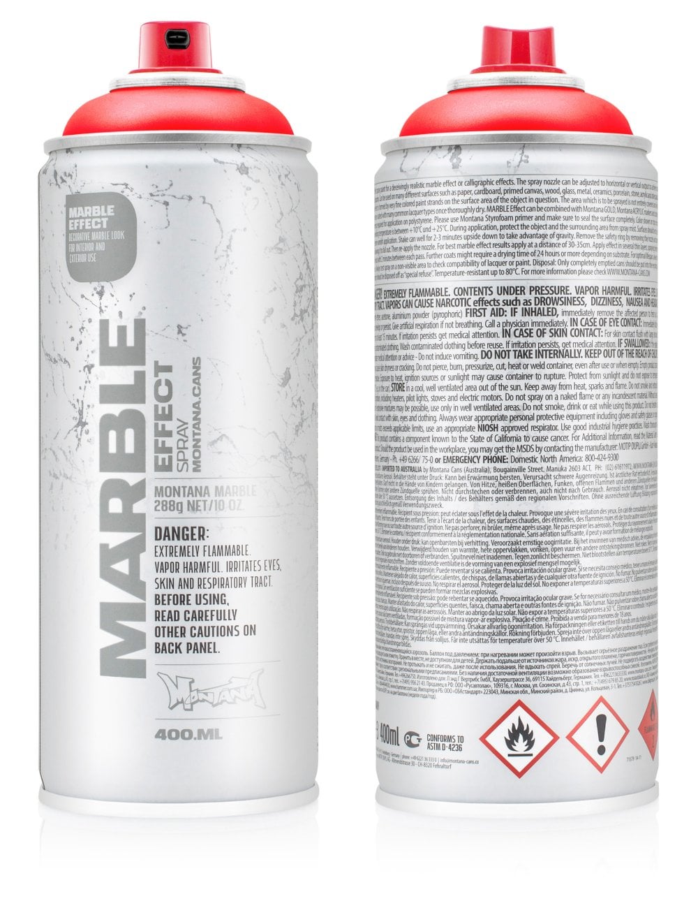 Montana MARBLE Effect 400ML Red