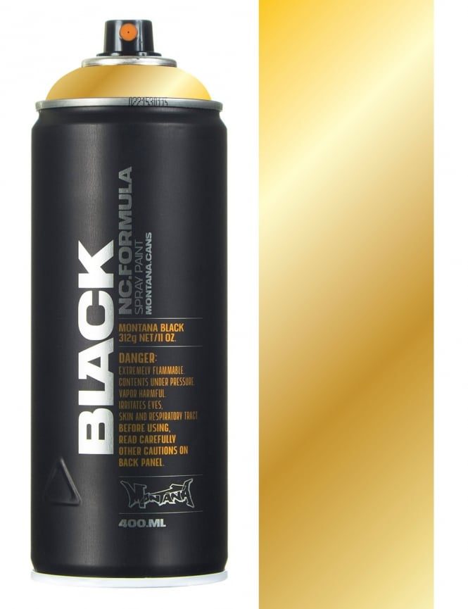 Montana Black spray spuitbus 400ML - BLKGOLD GoldChrome
