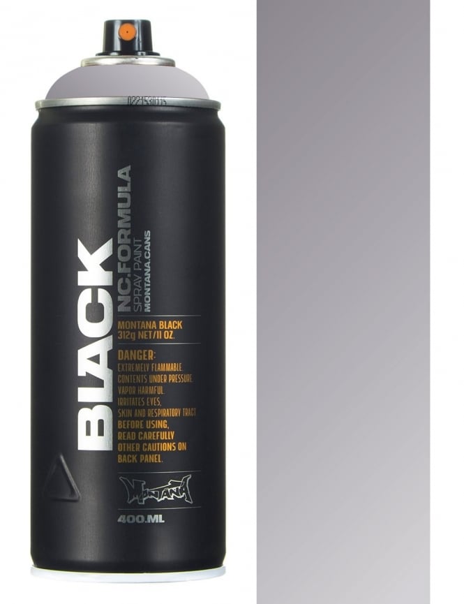 Montana Black spray spuitbus 400ML - BLK Outline Silver