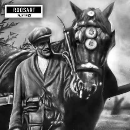 Art Print | Boer met paard | 85 x 60 cm