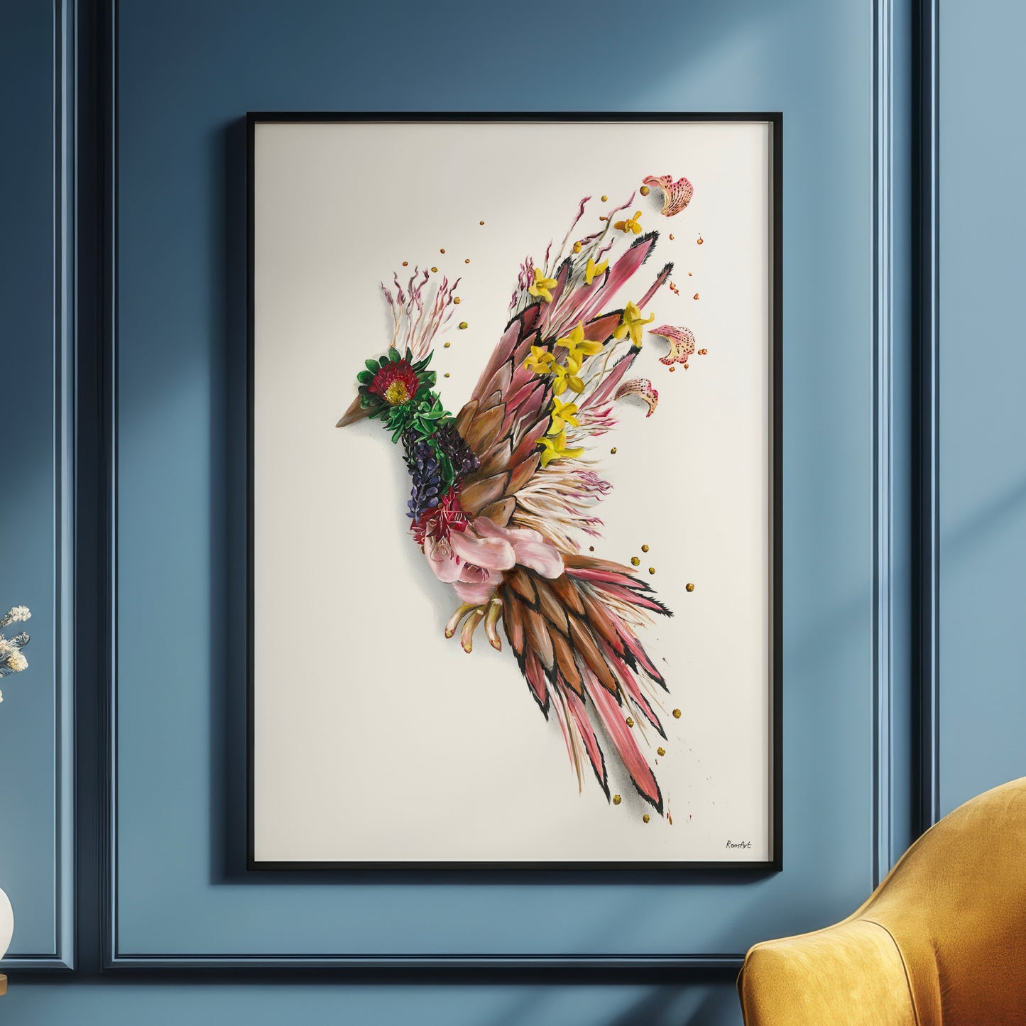 Art Print | Flower Bird | 90 x 120 cm (Extra Large)