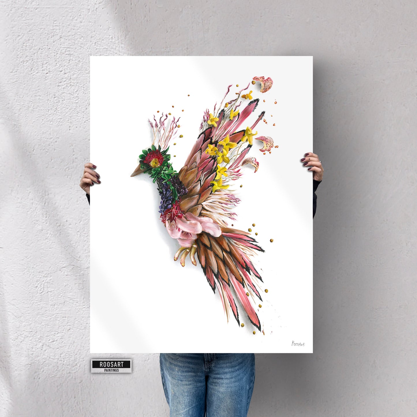 Art Print | Flower Bird | 90 x 120 cm (Extra Large)