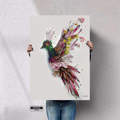 Art Print | Flower Bird | 60 x 85 cm