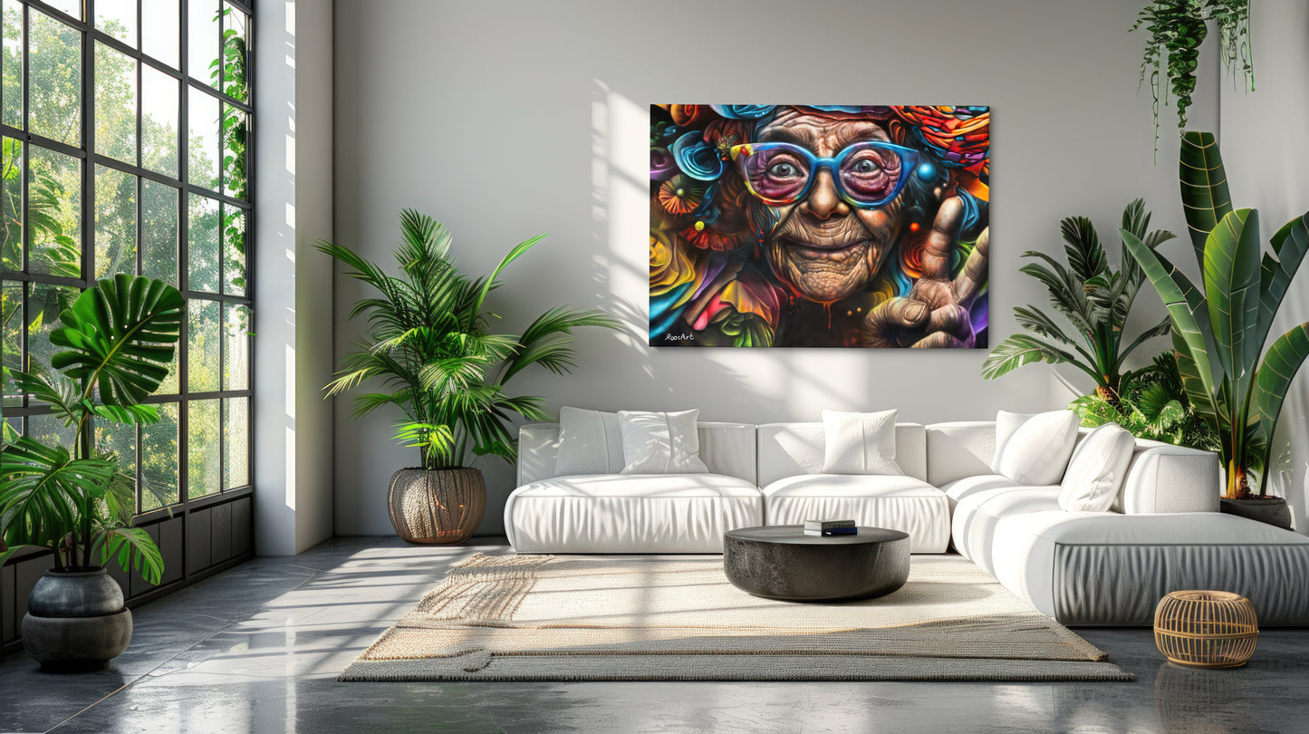 Art Print Canvas XL | Never Grow Grey | 140 x 100 cm