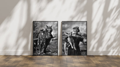 Art Print | Boer met paard | 85 x 60 cm