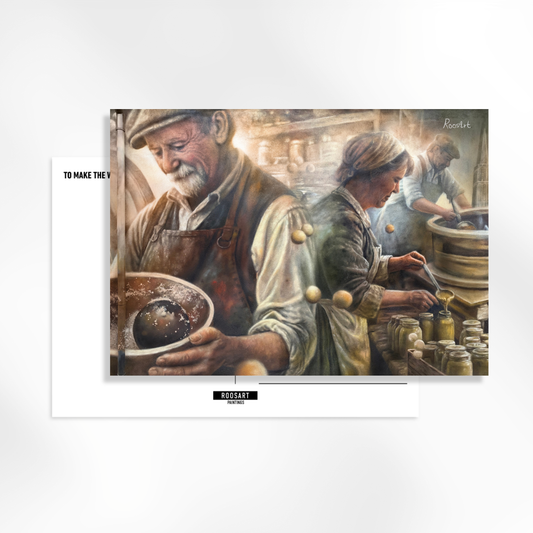 RoosArt Ansichtkaart - Mosterdfabriek | Zonder tekst | A5