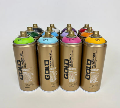 Montana Gold spuitbussen starterspakket 12 spuitbussen