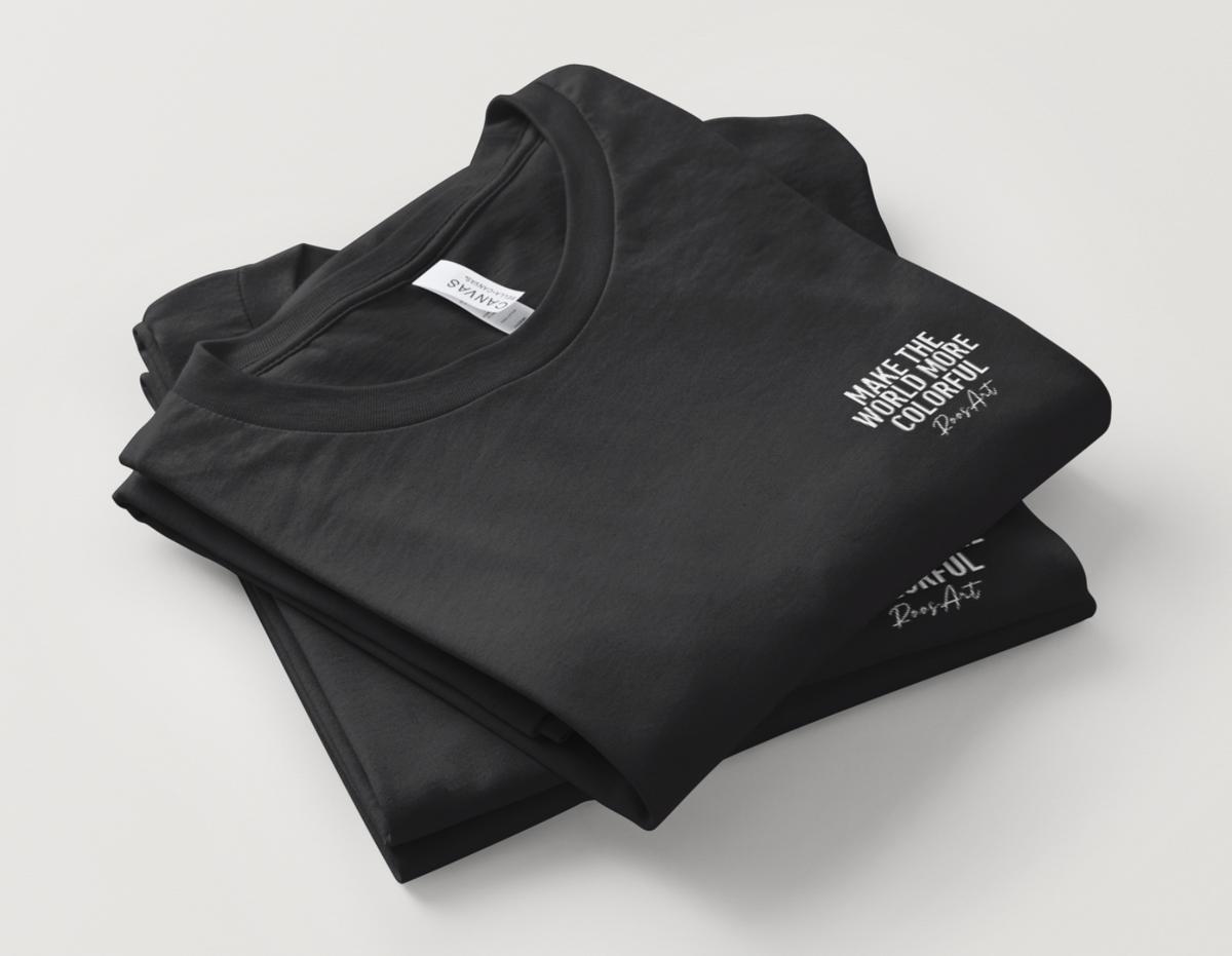 RoosArt T-shirt - Flow | Zwart | Unisex