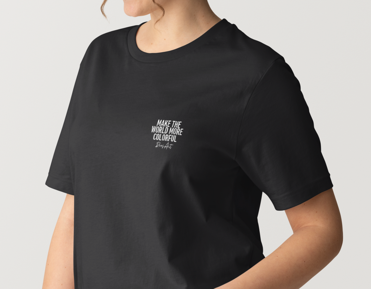 RoosArt T-shirt - Flow | Zwart | Unisex