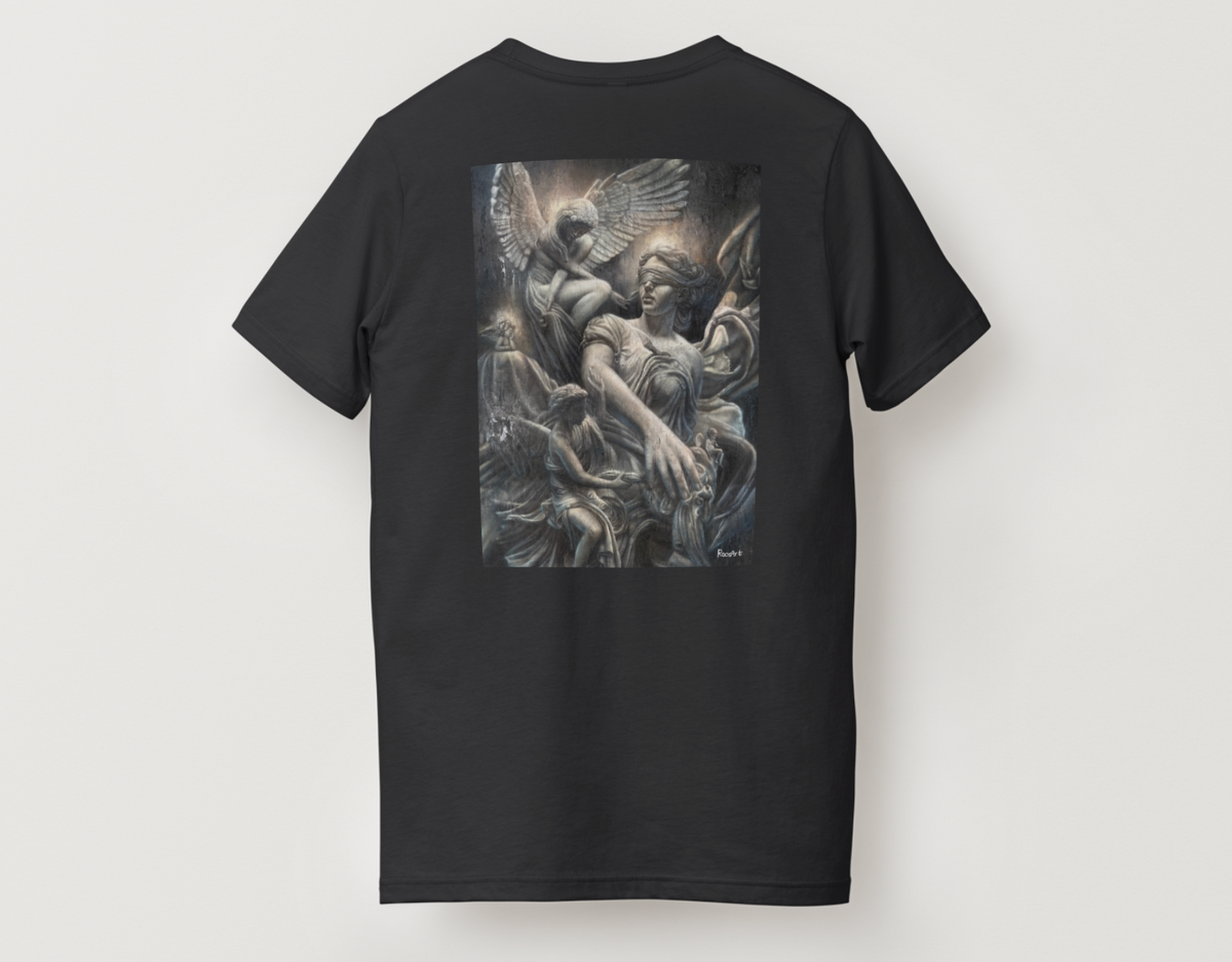 RoosArt T-shirt - Flow | Zwart | Unisex