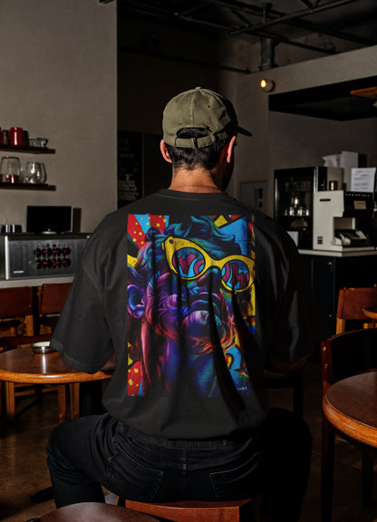RoosArt T-shirt - Pop Art David | Zwart | Unisex