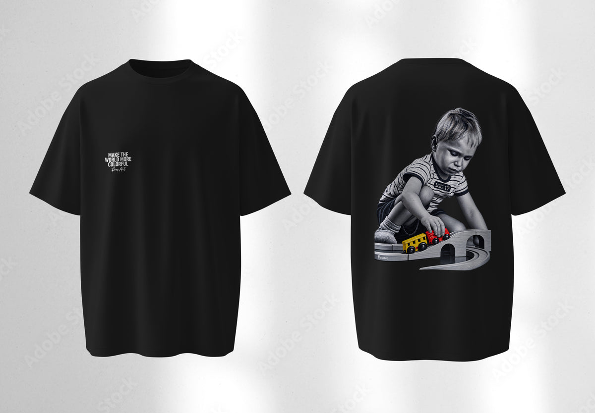 RoosArt T-shirt - Connection | Zwart | Unisex