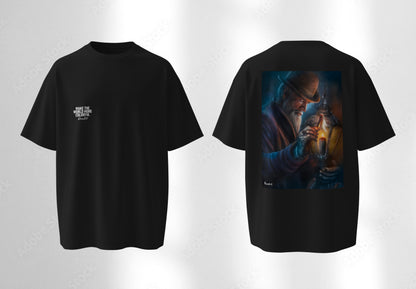 RoosArt T-shirt - Lantaarnaansteker | Zwart | Unisex