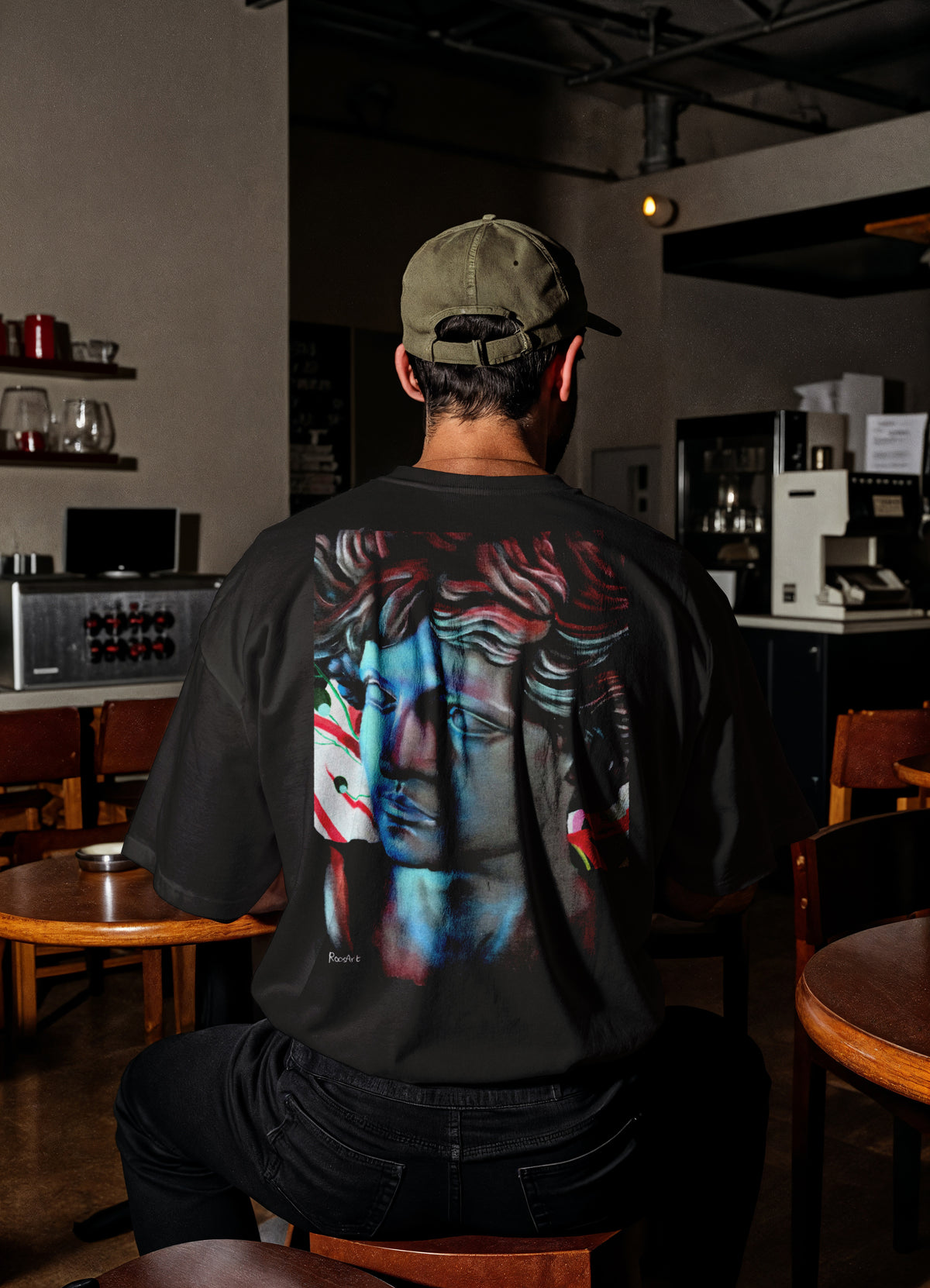 RoosArt T-shirt - Michelangelo | Zwart | Unisex