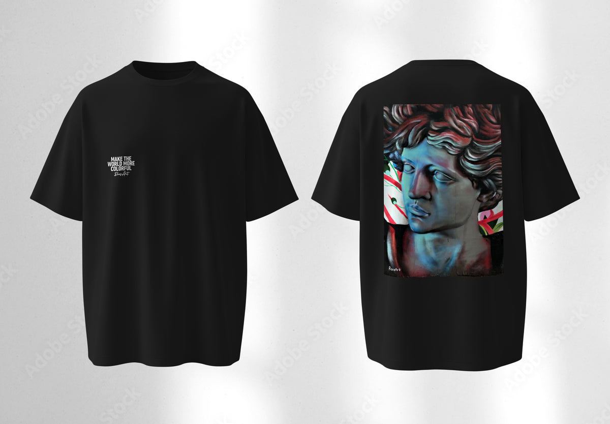 RoosArt T-shirt - Michelangelo | Zwart | Unisex