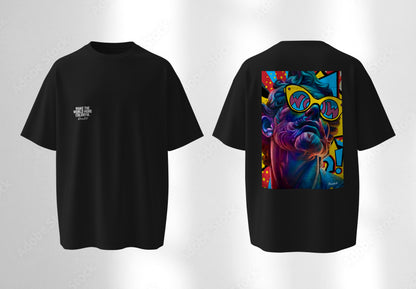 RoosArt T-shirt - Pop Art David | Zwart | Unisex