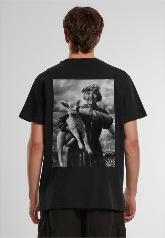 RoosArt T-shirt - Schaapherderin | Zwart | Unisex