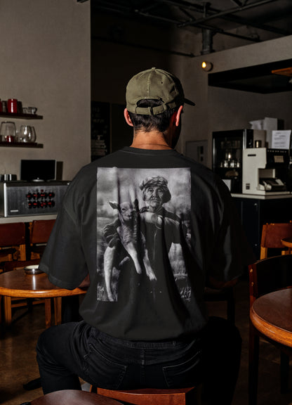 RoosArt T-shirt - Schaapherderin | Zwart | Unisex