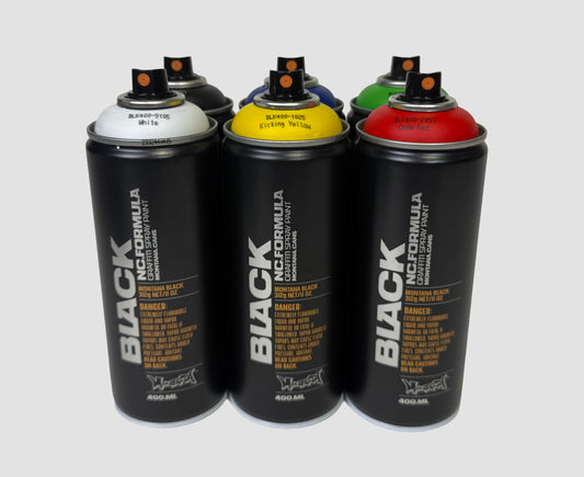Startout 6-pack Montana Black spuitbussen